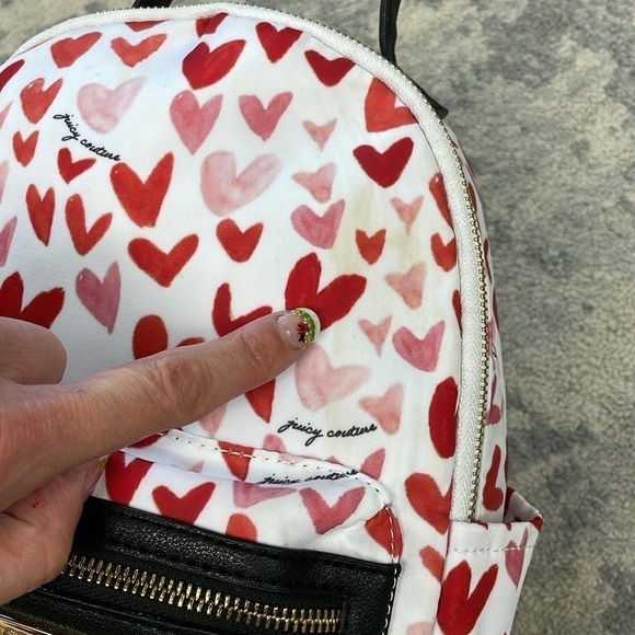 Juicy Couture Mini Heart Backpack White Red Black Casual main image 7